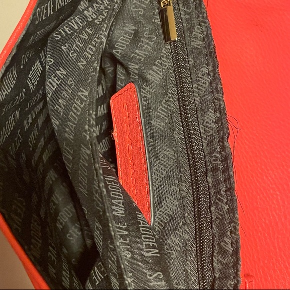 Steve Madden Bjules Coral Crossbody Bag like New statement Purse Card Zipper - Picture 9 of 11